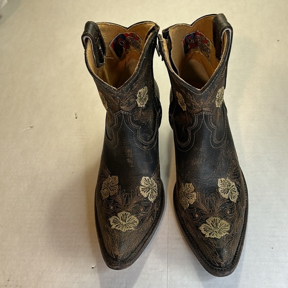 OLD GRINGO 326 LAUREL RUSTIC BEIGE COLOR DARK BROWN OLD SOLES SZ 8B - Picture 2 of 16